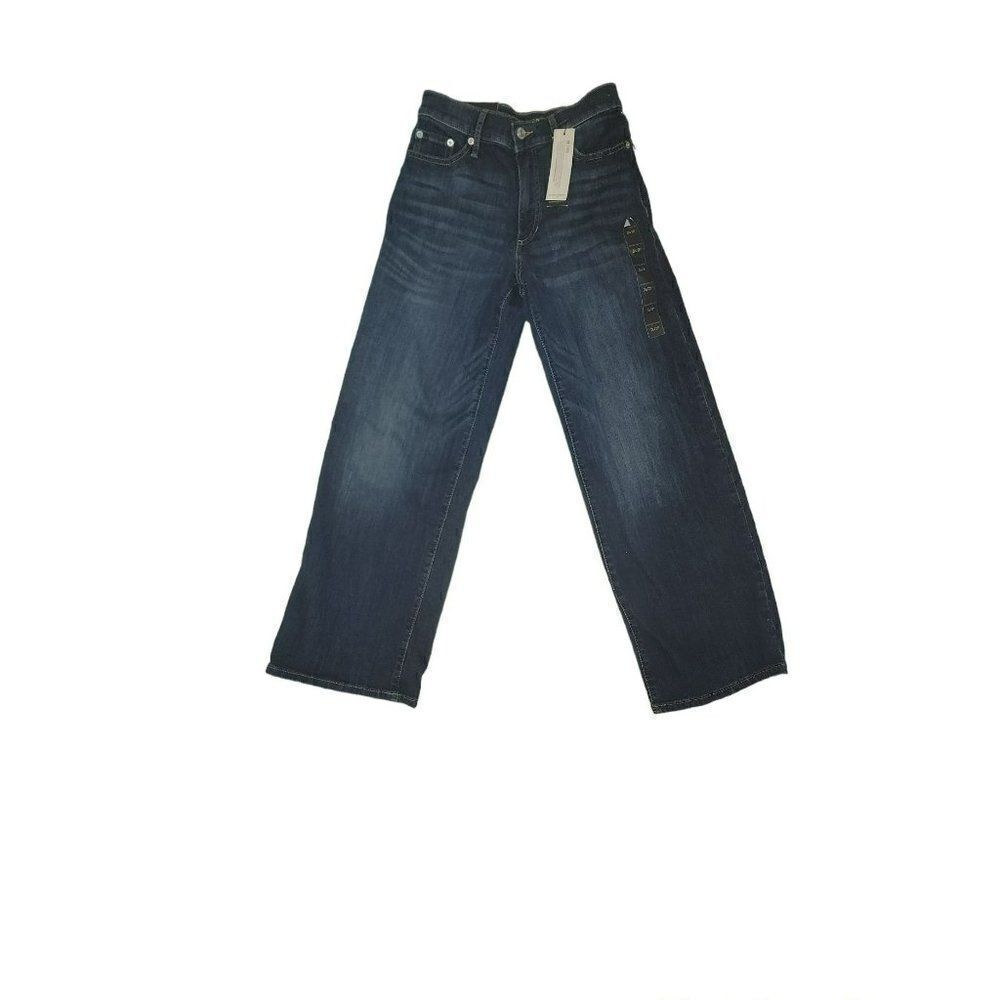 Banana Republic High Rise Wide Leg Jeans Women's Sz 26/2P  Dark Wash